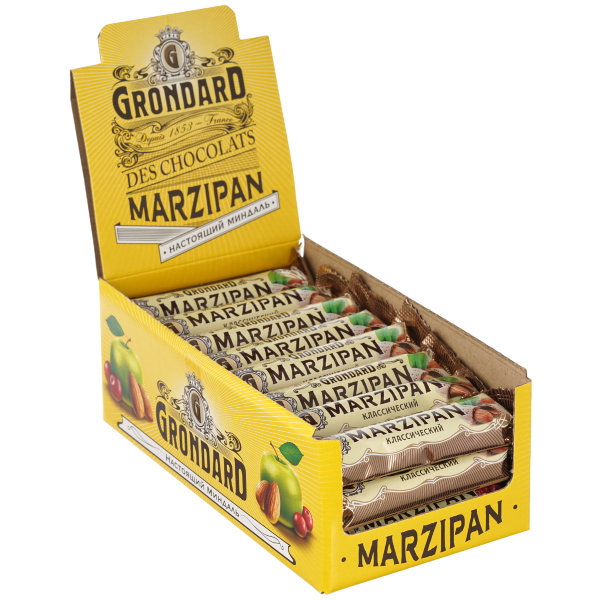 №1 TM Grondard     (9389) Батончики глазированные Марципановые Классика, (24шт по 50г)      в Ирбите