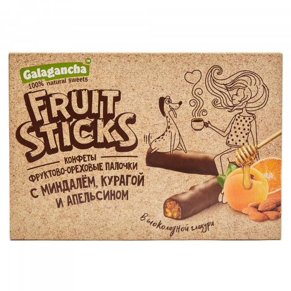№2 Берестов КРАФТ Fruit Stiсks с курагой и миндалем, 175г   в Ирбите