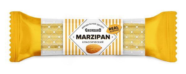 №1 TM Grondard   (10361) Батончики НЕглазированные Марципановые Классика, (28шт по 40г)        в Ирбите