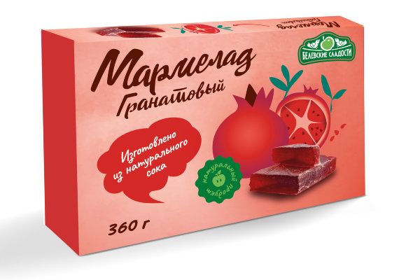 №2 Мармелад  "Гранатовый" белевский 360г  в Ирбите