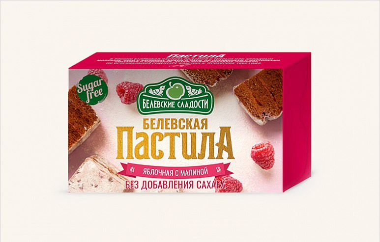  Пастила  200г диетическая с МАЛИНОЙ, НОВЫЙ ФОРМАТ (4*50г)   в Ирбите