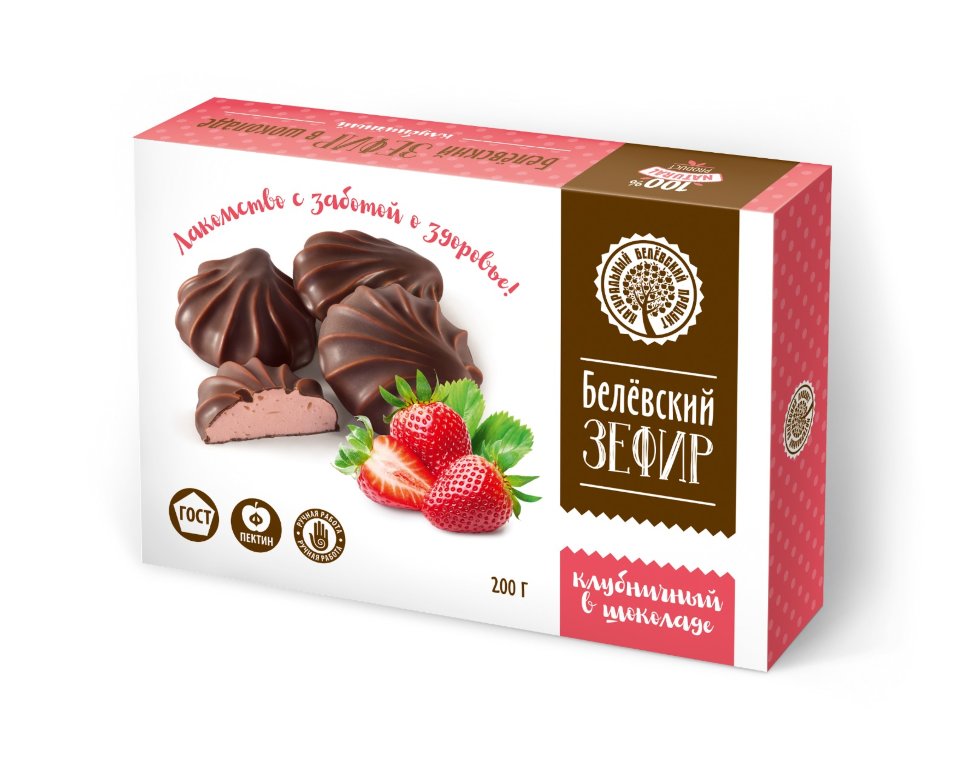   Зефир Белев 200г в шоколаде КЛУБНИЧНЫЙ      в Ирбите