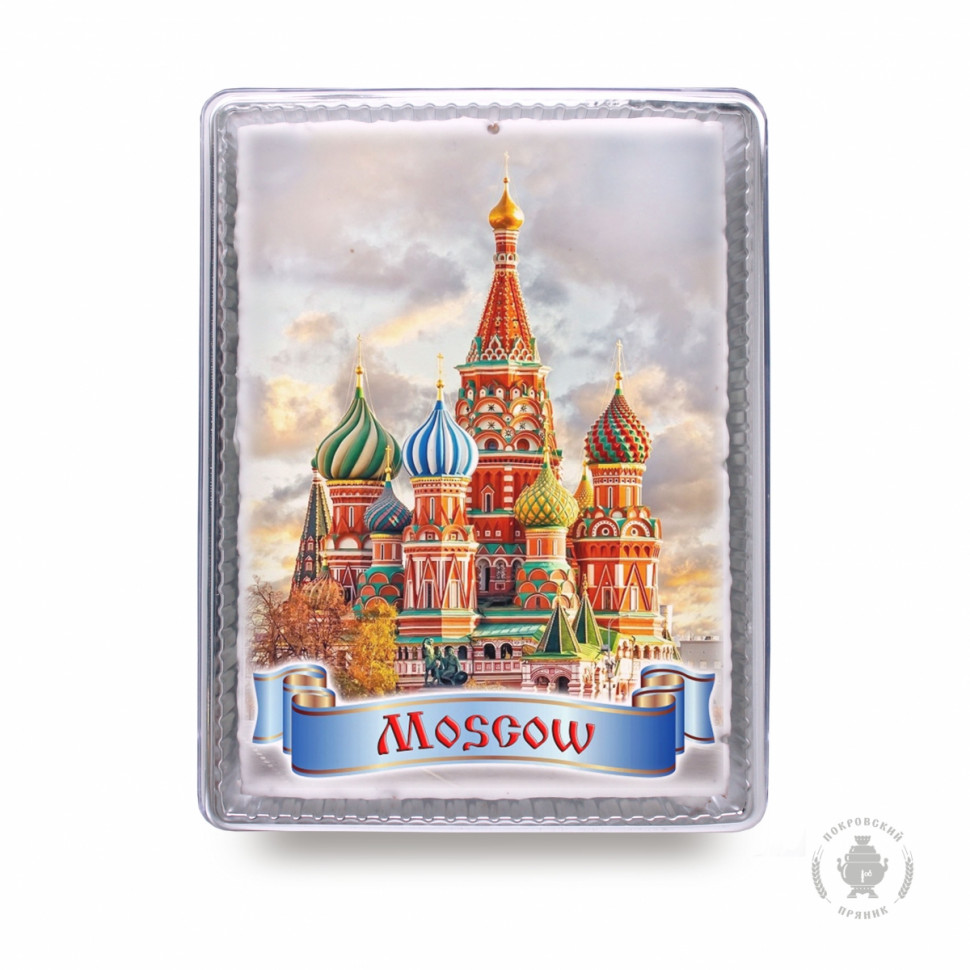  Пряник 600г MOSCOW с фотопечатью (в подарочной пластиковой упаковке)  в Ирбите