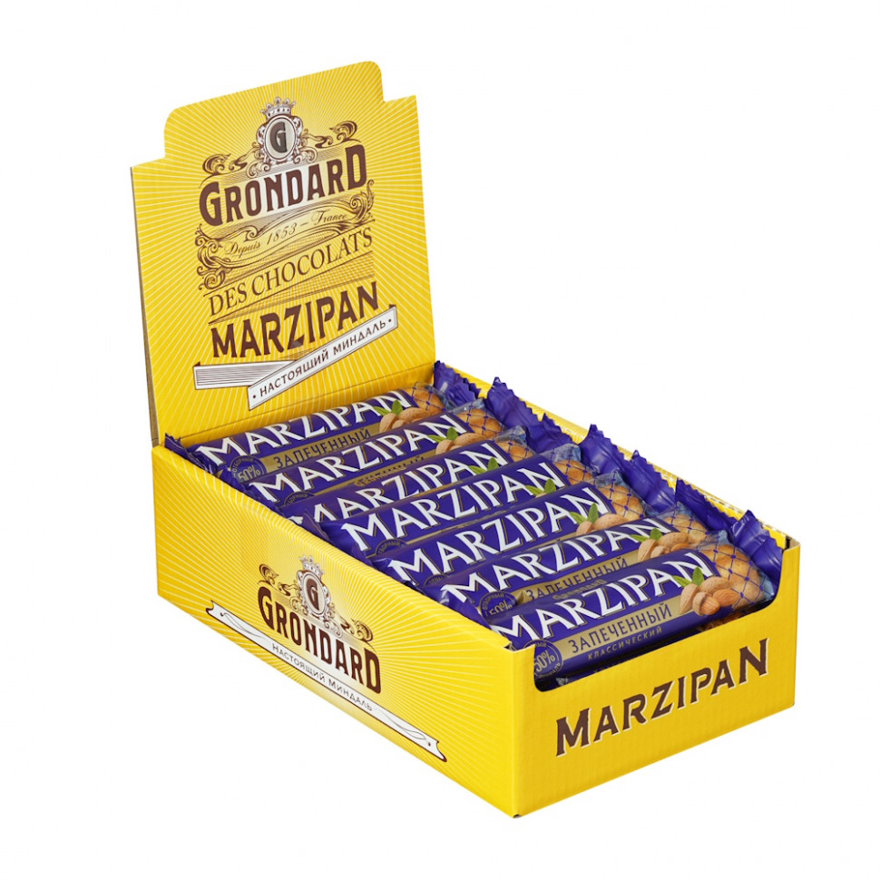 TM Grondard   (11161) Батончики НЕглазированные Марципановые Запечённые, (28шт по 40г)    в Ирбите