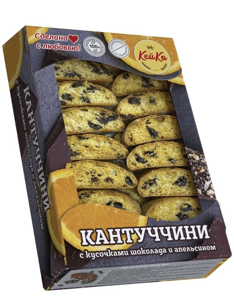  Кей Ко Кантуччини с кусочками шоколада и апельсином, 200г   в Ирбите
