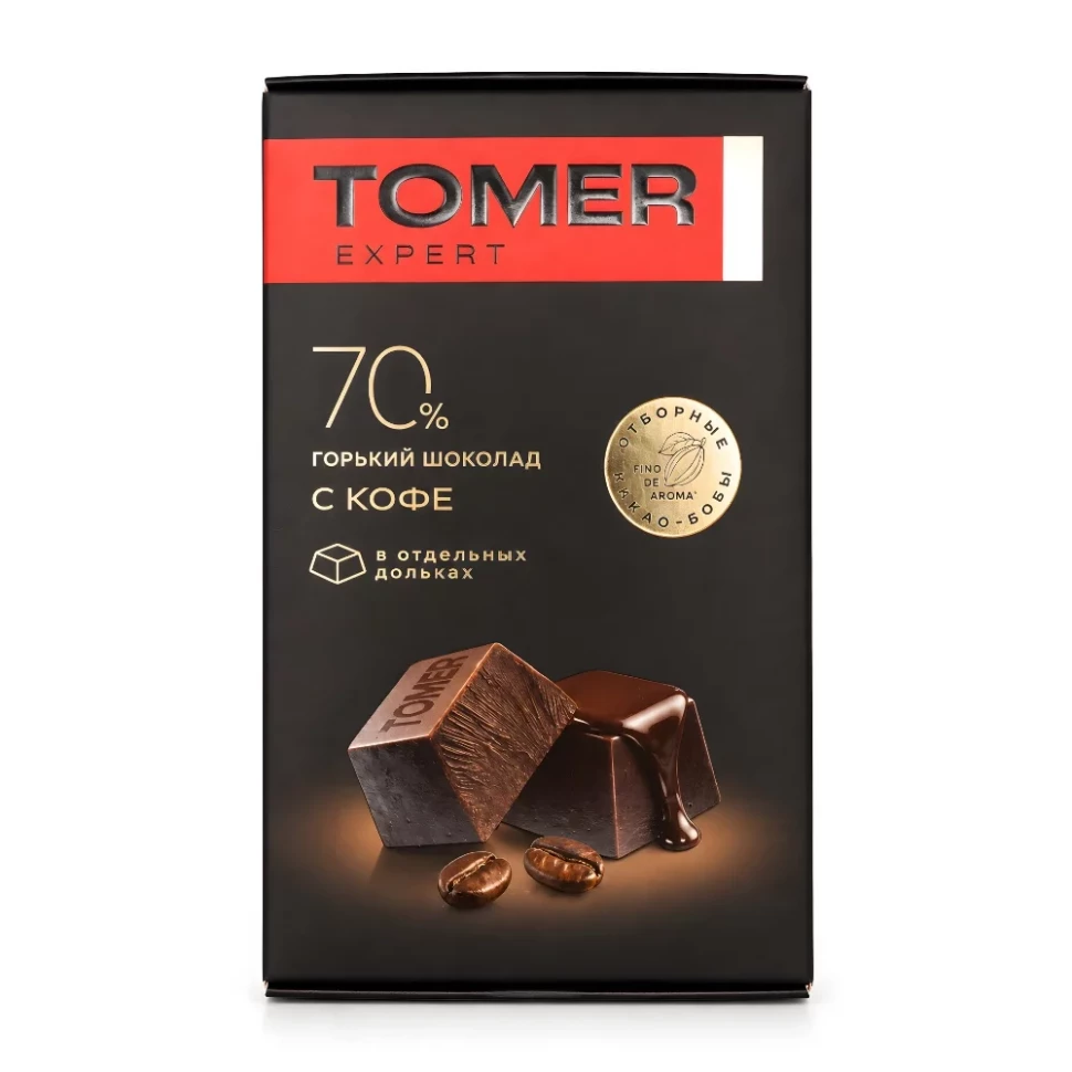  Фабрика Томер  Горький (70%) шоколад с КОФЕ, 90г  в Ирбите