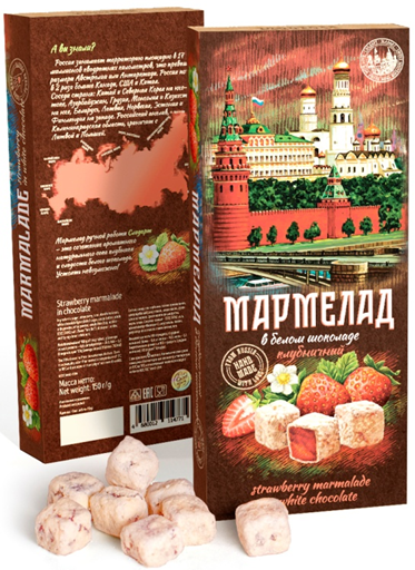  Сладарт Мармелад Клубничный в белом шоколаде, 150г   в Ирбите